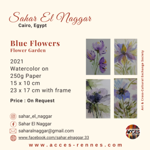SAHAR   BLUE FLOWERS