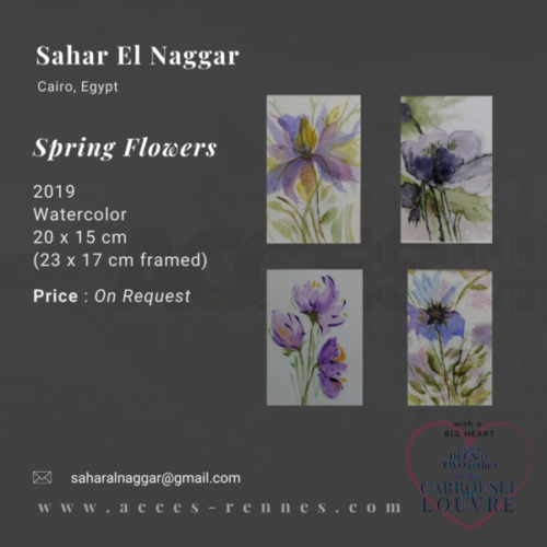 SAHAR EL NAGGAR - SPRING FLOWERS - PURPLE